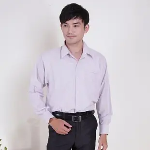 JIA HUEI 長袖男仕吸濕排汗防皺襯衫 3158條紋粉 [台灣製造