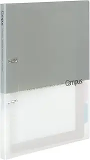Kokuyo Campus 2-Ring Loose Leaf Binder, A4, 2 Holes, Up to 100 Sheets, Gray, Japan Import (RU-PP158M)