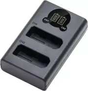 EN-EL14 Battery Charger, Double Slot EN-EL14 Charger for Nikon MH-24 P7000