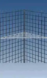 Triangle White Wire Grid Slat Grid Shelf Set of 2 Metal Corner 24"x 24" x 32