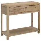 Console Table 2 Drawers Solid Acacia Wood