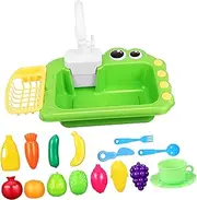 ERINGOGO 1 Set Kitchen Sink Play Sink with Running Water Cute with Capacity Compact Portable Design for Endless Fun and Learning