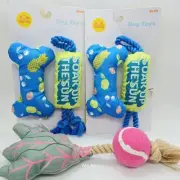 Lot Of 3 Summer Dog Toys Sun Squad Rope Tug & Fetch Ball Pineapple