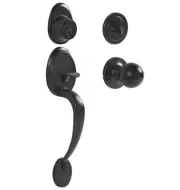 Double Cylinder Entrance Door Zinc Handle Set Rubbed Bronze Finish "NEW IN BOX"