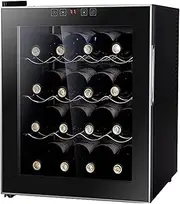 [FREEZYMAN] Wine Cabinet 16 Bottle Compressor Refrigerator, Built-in Independent Wine Cellar, Digital Temperature Control, Tempered Glass Door