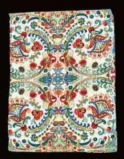 Nicole Miller Bright Colorful Paisley Jacobean Water / Fade Resistant Tablecloth