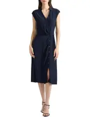 [David Lawrence] Xaria Viscose Dress in Navy