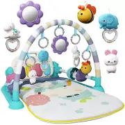 Baby Gym with Kick and Play Piano,Baby Play Mat Tummy Time Baby Activity Gym Mat