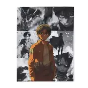 Arctic Fleece Blanket - Attack on Titan Eren Yeager Cozy Lightweight Tapestry,