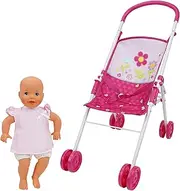 Garden Stroll N Doll Set - 14" Baby Doll & Folding Stroller Set, Kids Pretend Play, Ages 3+