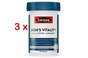 3 x Swisse Mens Vitality 120 Tablets Maca + Oyster + Kangaroo Ultiboost