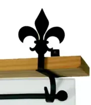 Wrought Iron Curtain Shelf Bracket Pair Of 2 Fleur De Lis Window Treatments