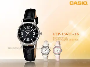 CASIO手錶專賣店 國隆 卡西歐_LTP-1361L_簡約甜美指針型女錶_保固一年_開發票