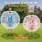 Inflatable Bumper Balls 5FT 2-Pack PVC Zorb Balls for Outdoor Fun Team Games