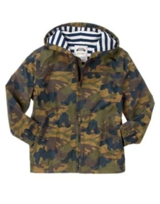 GYMBOREE FLIGHT SCHOOL CAMOUFLAGE HOODED JACKET 4 5 6 7 8 10 12 NWT