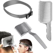 3Pcs Set Professional Barber Combs with Fade Trimming Guide for Hair Cutting and Blending
