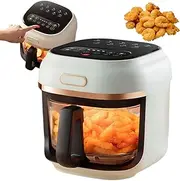 4L Digital Air Fryer Oven, 1400W Mini Oven with Timer & Temperature Control, Convection Electric Oven Grill with Visible Glass, 360°Hot Air Circulation Technology, for Air Frying/Grill Light Blue