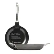 Stanley Rogers 2pc Lightweight Cast Iron Bundle Frypan 24cm + Cooks Pan 30cm