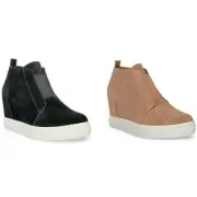 Steve Madden Suede Hidden Wedge Sneakers