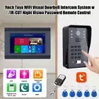 7in WIFI Visual Doorbell Intercom System w/IR-CUT Night Vision LCD Tuya 1000TVL*