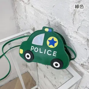 【橘魔法】皮質警車斜背包(汽車 跨肩 斜跨包 包包 小背包 背包 斜背包 中性款 男童 女童 兒童)