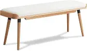 MIUZ Dining Bench Solid Timber American White Oak Wood Kitchen Entryway Bedroom