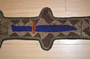 Yoruba Seed Beaded Sword Panel Intricate Bead Worked Wall Hanging From Nigeria