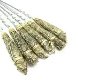 Luxury BBQ Stainless Steel Kebab Barbecue Grill Sticks Mangal Skewers Camping