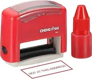 uxcell No at This Address Self Inking Rubber Stamp, Office Ink Business Stamp for Office Documents, Paperwork, Warehouse, Label (Red)