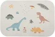 Forevermunchkins Silicone Placemats for Baby & Kids 43 x 31cm | Washable Easy Clean Non-Slip Toddler Food Mats Eating Table Mat Dinosaur