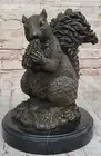 Art Deco Bronze Sculpture of a Squirrel | Handcrafted Figurine Statue Figure