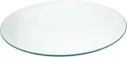 HANABASS Round Tempered Glass Table Top Transparent Surface for Dining Coffee Restaurant and Patio Side Tables Easy to Clean Low Maintenance Modern Design