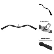 Lat Bar Cable Machine Attachment, Curl Pulldown Bar with Full Rotation and Ru...