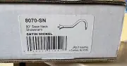 Jaclo 8070-SN 13" Swan Goose Neck Satin Nickel Shower Arm & Flange Escutcheon