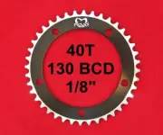 MOJO Fixed Gear Chainring 40T - 130 BCD Track Fixie single speed 1/8" - BLACK