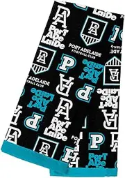 AFL Team Supporter Cotton Tea Towel - Port Adelaide Power - 40cm x 60cm