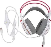 Gaming Headset, 7.1 Surround Sound Over Ear Wired Headphones with Omnidirectional Microphone, RGB Light, Adaptive Headband, Memory Foam Cushion