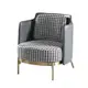 文創集 邁雅加 時尚雙色皮革＆亞麻布單人座沙發椅-78x75x80cm免組