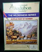 Vtg National Audubon Society Wilderness Series Elk 12x16 Paint by Number NIB