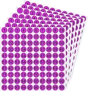 Number Labels Stickers - 7X Inventory Number Sticker Labels | 1 Inch Round Adhesive Decal 1 to 100 for Outdoor Indoor Locker Storage Toolbox