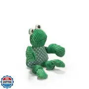 HuggleHounds Knotties Plush Dog Toy- Squeaky Interactive Puppy Toys- Soft Yet
