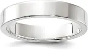 [JewelryWeb] 925 Sterling Silver Solid Polished Lightweight 4mm Flat Band-Band Style Ring for Women and Men