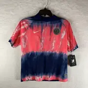 Nike Shirt Womens Small Blue Tie-Dye 100% Polyester Dri-Fit Mesh Pullover 6961