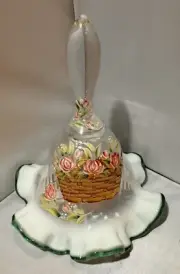 Longaberger Fenton Hand Painted 2001 Glass Bell