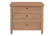 CT Beau Solid Timber 3 Drawer Bedside Table