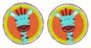 jungle zebra fabric applique iron on not embroidered crafts 1.5 inch set