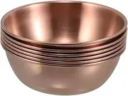 GRADENEVE 6pcs Stainless Steel Small Dipping Bowls Round Appetizer Plates for Sushi Sauce Condiments Small Portions Easy to Clean Practical for Home Use
