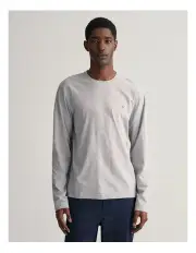 [Gant] Shield Long Sleeve T-Shirt in Grey Melange
