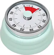 ONMELON Timer, Mechanical Kitchen Timer, No Battery Needed, Manual Wind - Up, Magnet Attachable, for Cooking, Baking, Yoga & More, Up to 1 Hour Precise Timing (Green)