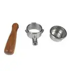 54mm Bottomless Portafilter Coffee Wooden Handle Filter For Breville 870/878/880